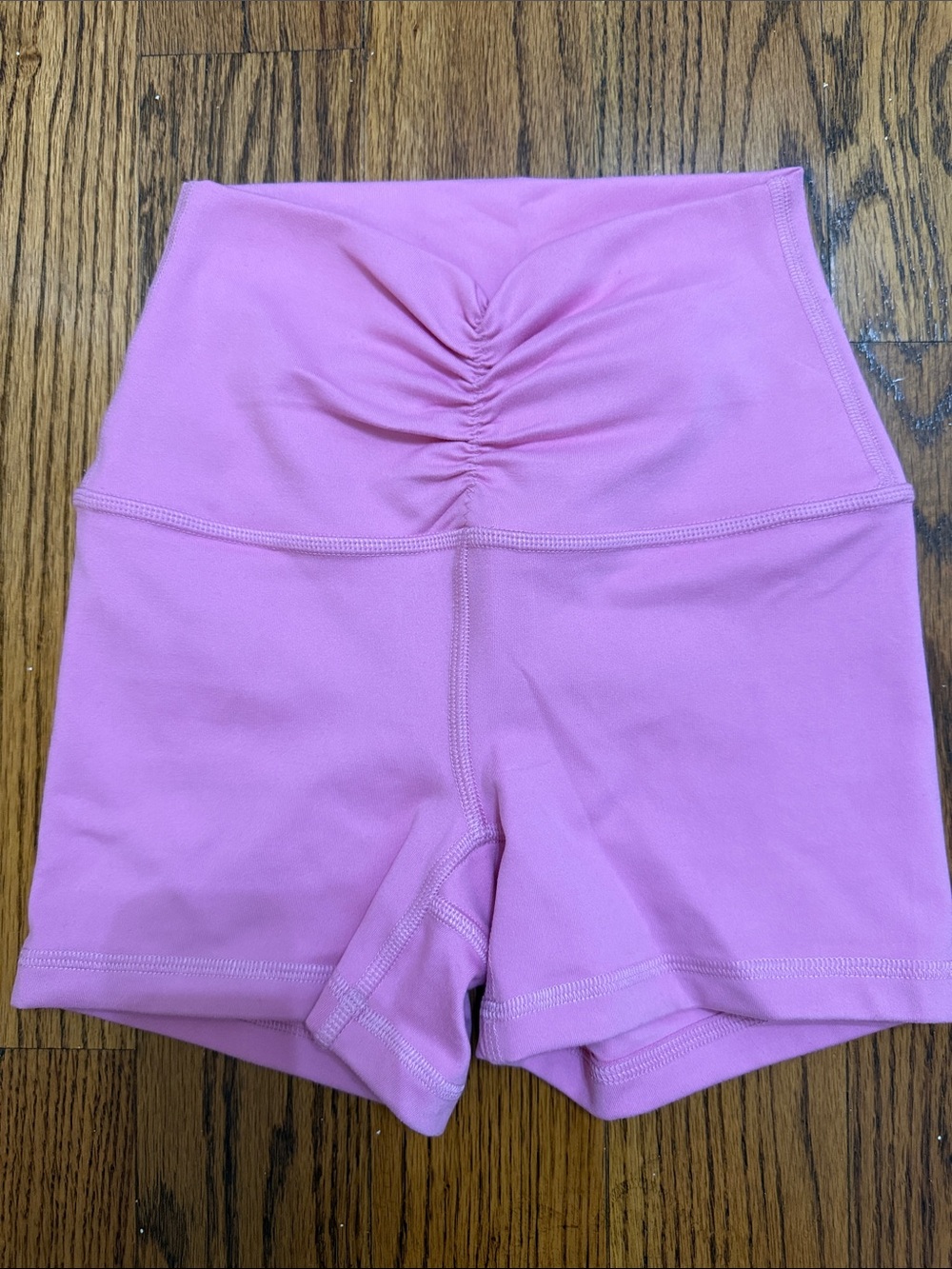 Gilly Hicks High-Waist Ruched Pink Bike Shorts